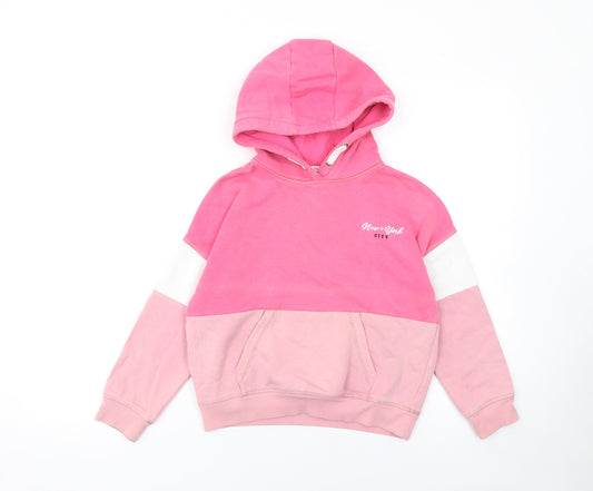 Girls UK Size 8-9 Years Marks and Spencer Pink Pullover Hoodie
