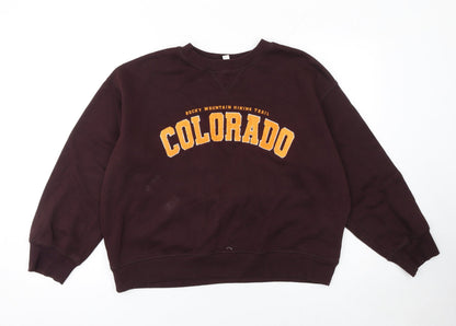 Womens UK Size 12 H&M Brown Pullover Sweatshirt