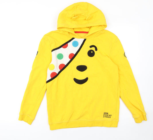 George Boys Yellow BBC Children in Need Pudsey Hoodie 12-13 Years Pullover