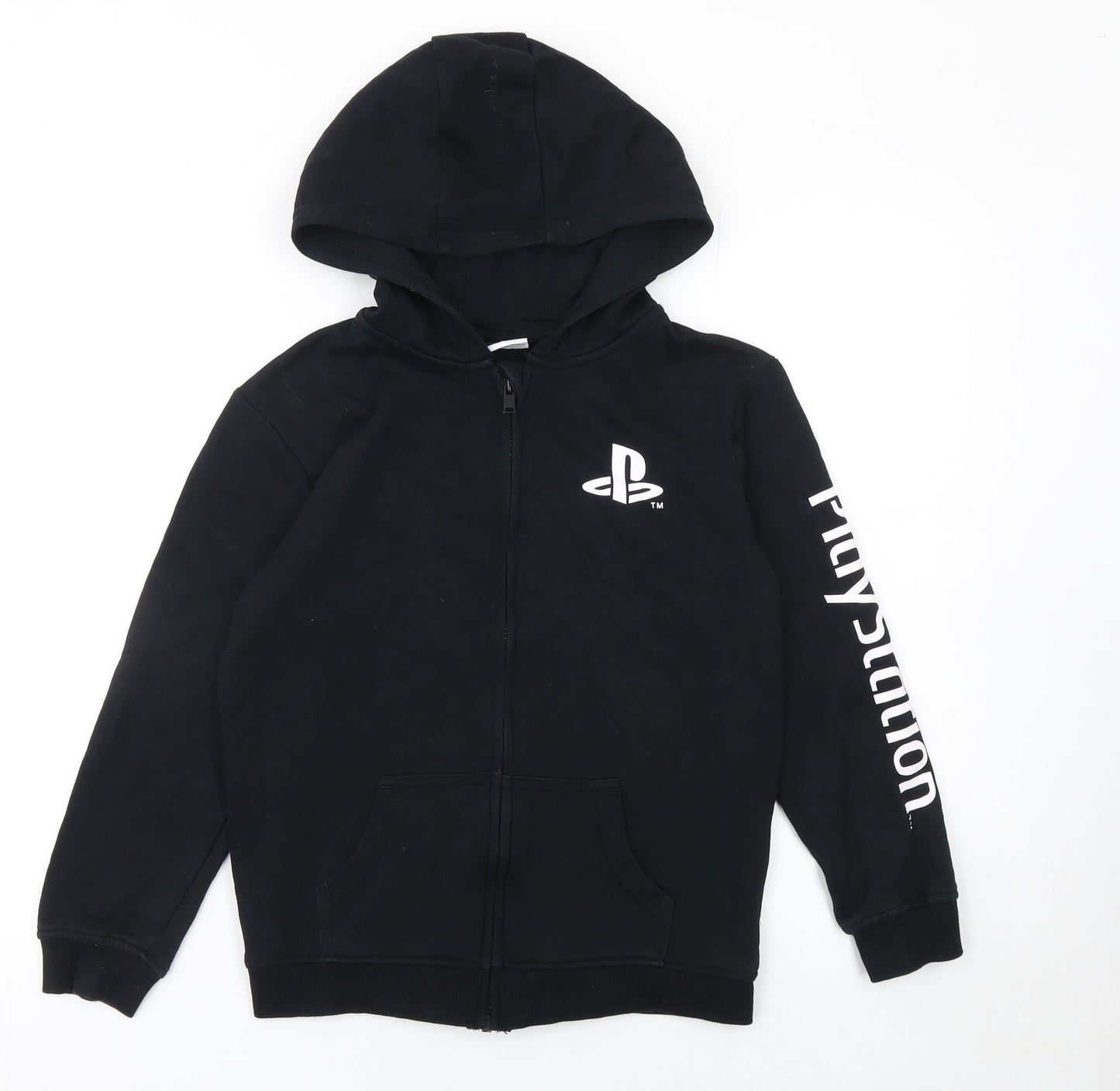 Boys UK Size 9-10 Years Vanilla Underground Black Full Zip Hoodie