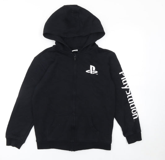 Boys UK Size 9-10 Years Vanilla Underground Black Full Zip Hoodie