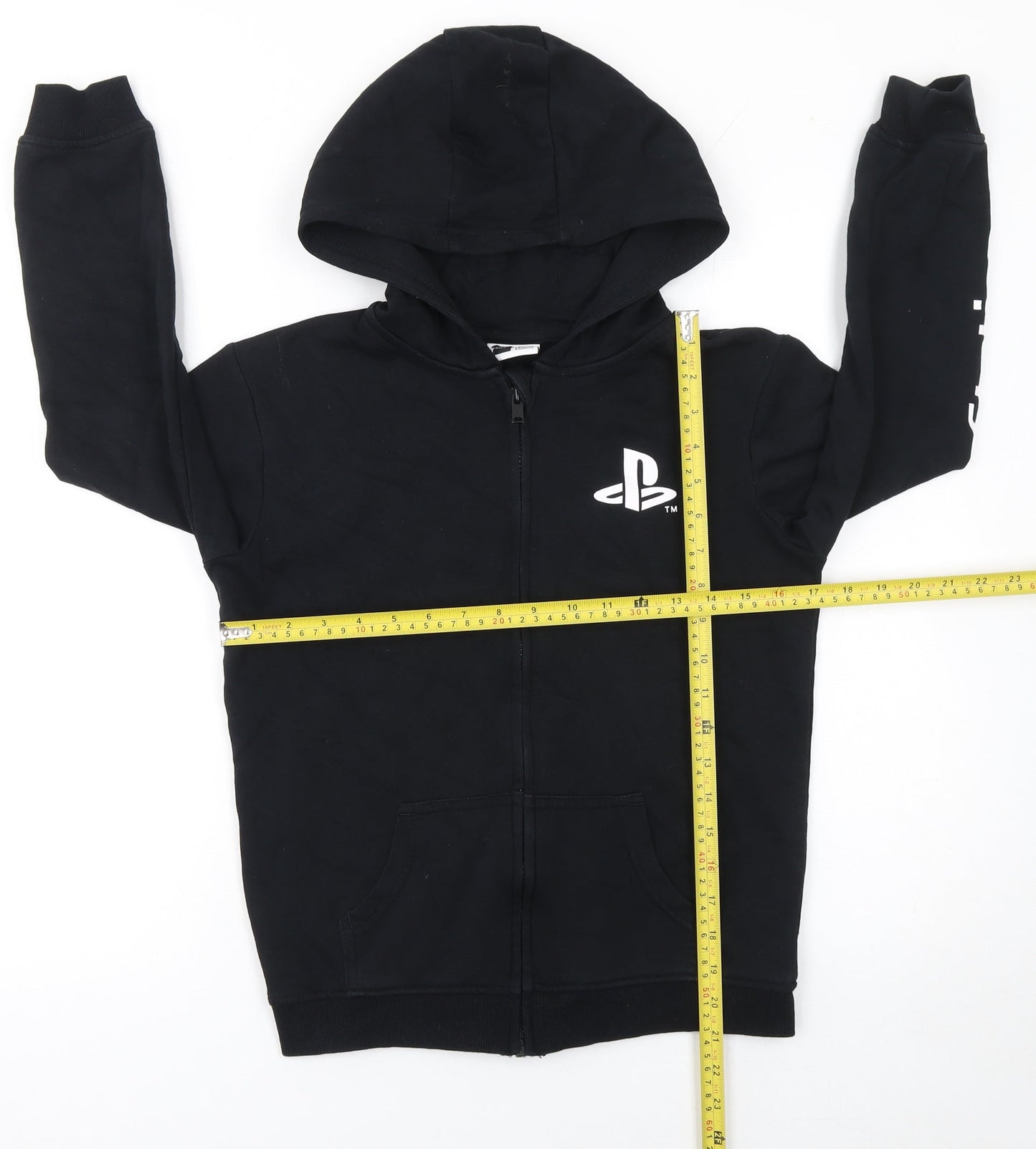 Boys UK Size 9-10 Years Vanilla Underground Black Full Zip Hoodie