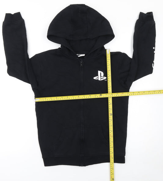 Boys UK Size 9-10 Years Vanilla Underground Black Full Zip Hoodie