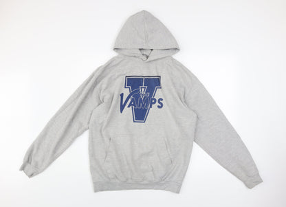 Womens UK Size L Awdis Grey Pullover Hoodie