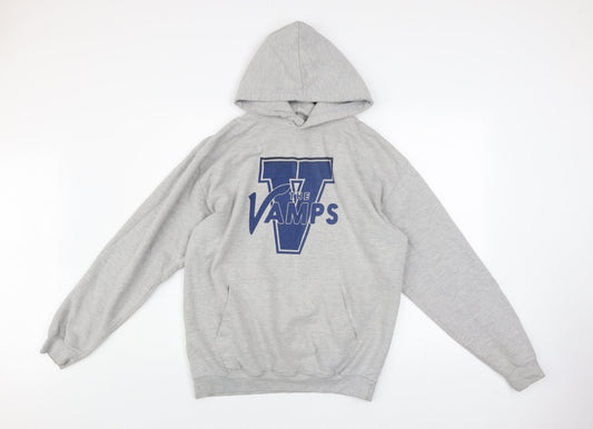 Womens UK Size L Awdis Grey Pullover Hoodie