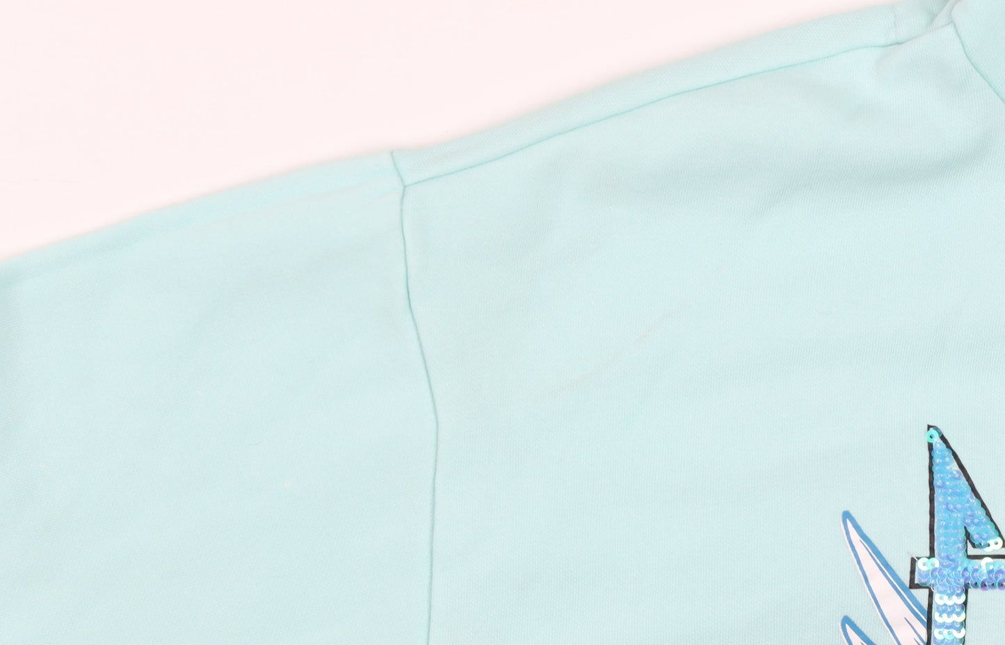 F&F Girls Blue Sequin Unicorn Pullover Hoodie 13-14 Years