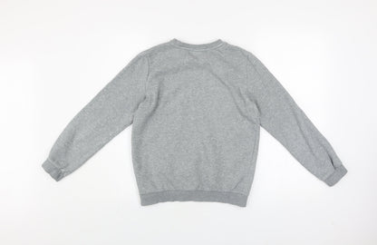 Puma Boys Grey Crew Neck Pullover Sweatshirt Size 11-12 Years
