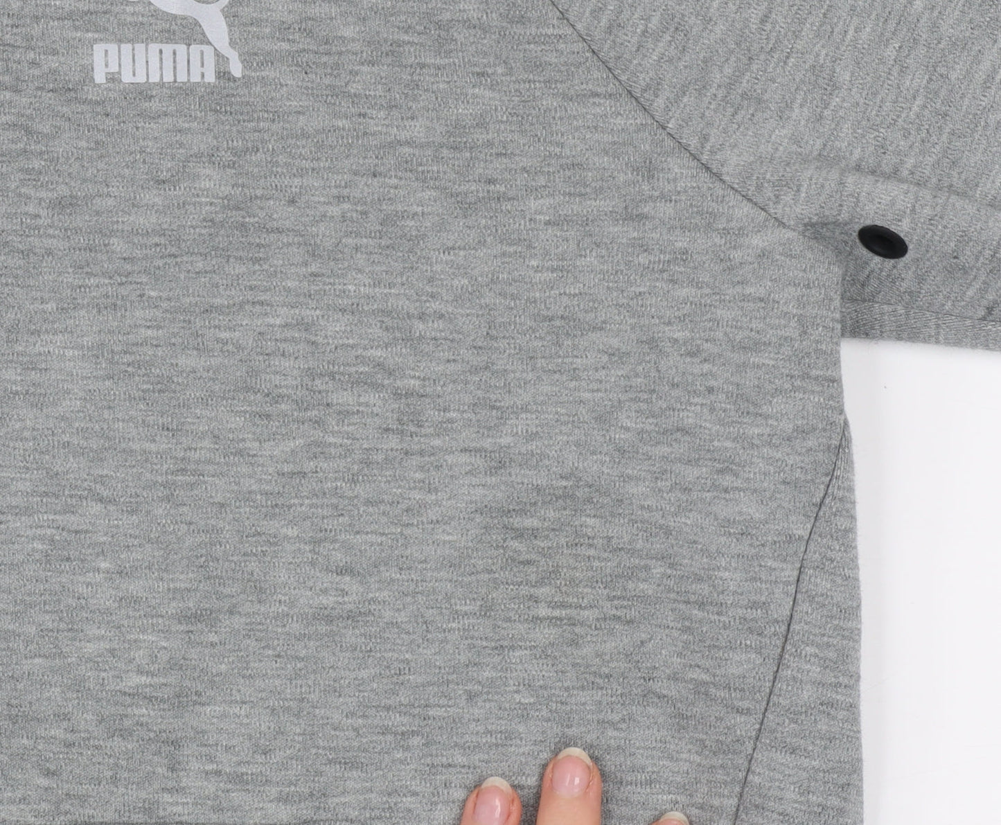 Puma Men's Grey Full Zip Hooded Track Jacket Size M