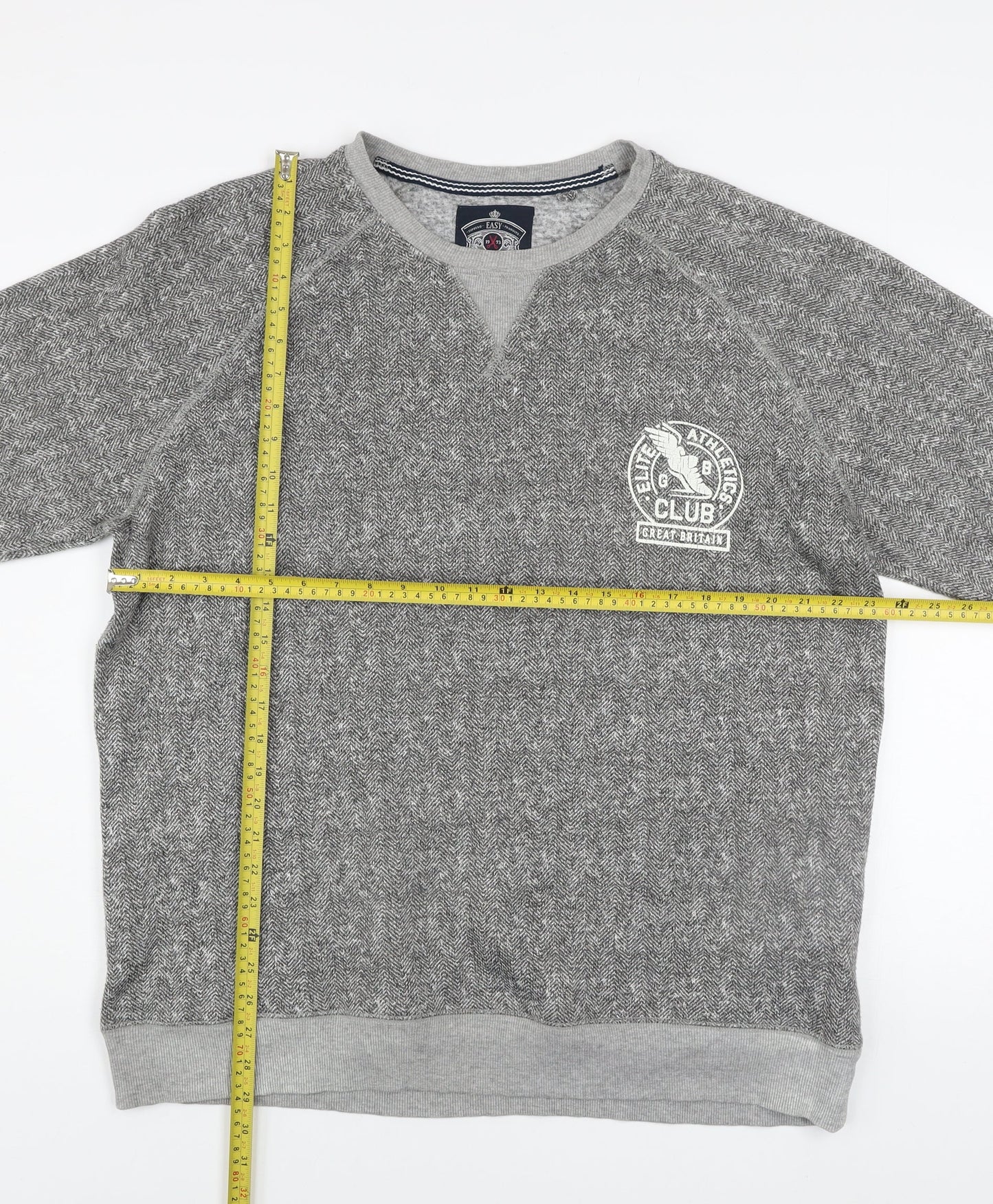 Mens UK Size 2XL Easy Grey Pullover Sweatshirt