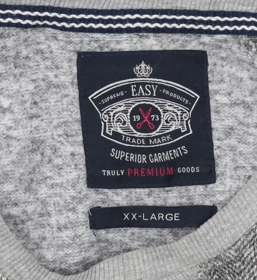 Mens UK Size 2XL Easy Grey Pullover Sweatshirt