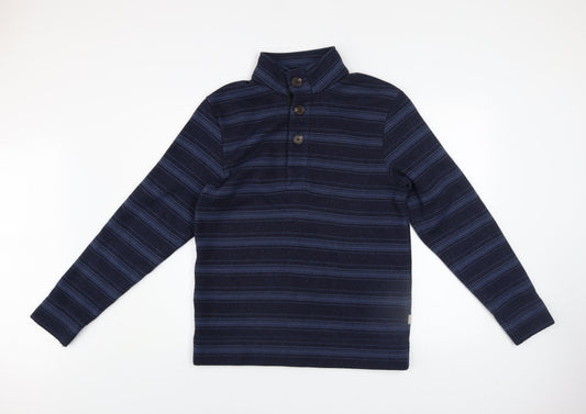 Mens UK Size S Rohan Blue Henley Sweatshirt