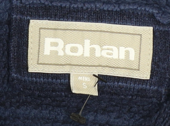 Mens UK Size S Rohan Blue Henley Sweatshirt