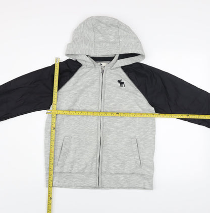 Boys UK Size 15-16 Years abercrombie kids Grey Hooded Jacket