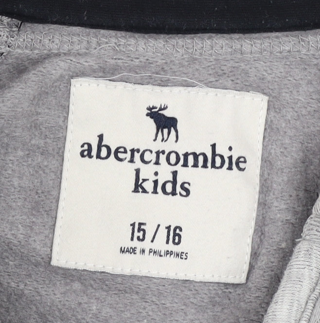 Boys UK Size 15-16 Years abercrombie kids Grey Hooded Jacket