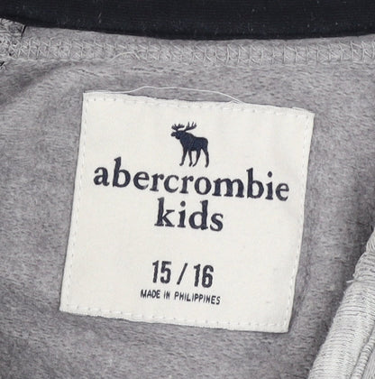 Boys UK Size 15-16 Years abercrombie kids Grey Hooded Jacket