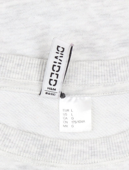 Mens UK Size L H&M Grey Pullover Sweatshirt