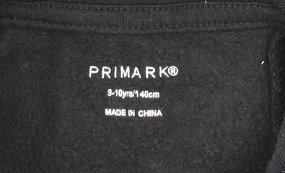 Primark Boys Black Future Generation Pullover Hoodie 9-10 Years Graphic