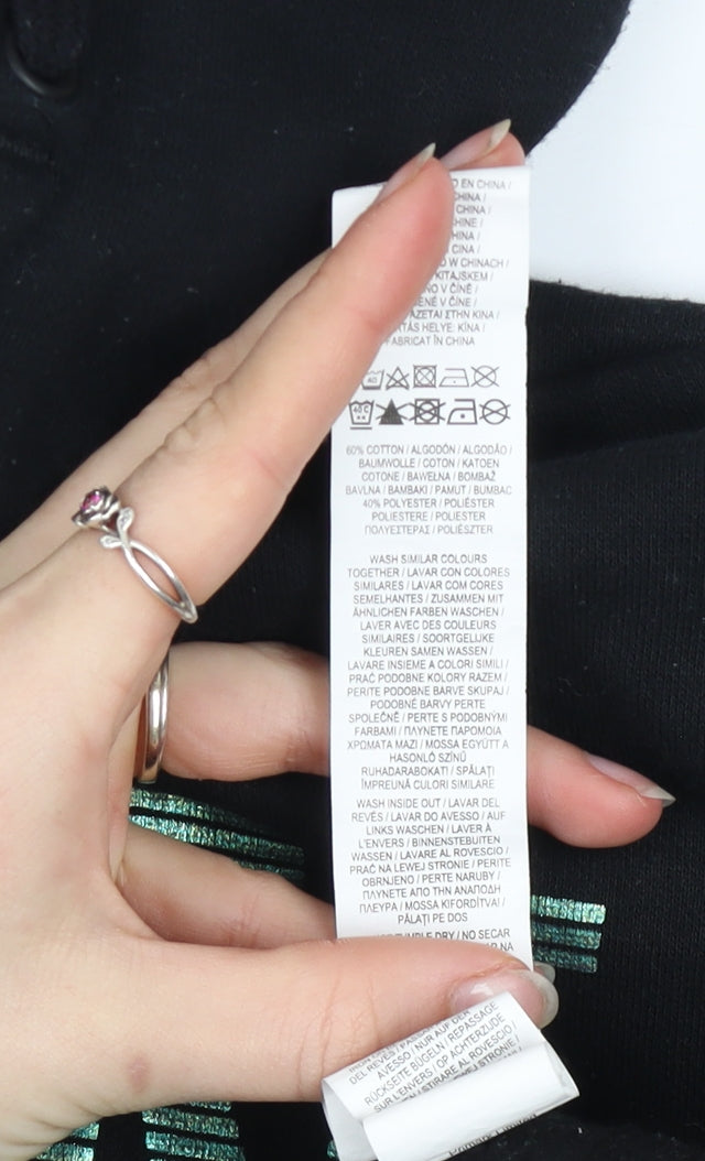 Primark Boys Black Future Generation Pullover Hoodie 9-10 Years Graphic