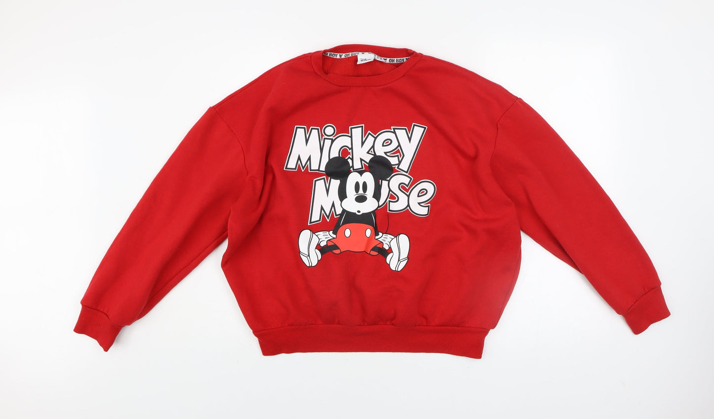 Womens UK Size L Disney Red Pullover Sweatshirt