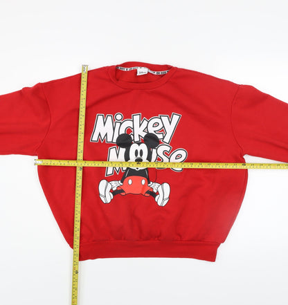 Womens UK Size L Disney Red Pullover Sweatshirt
