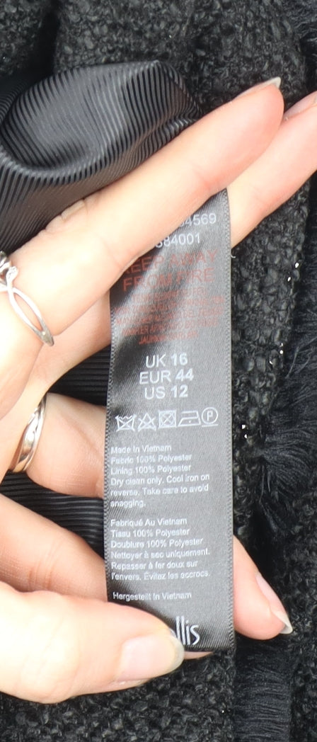 Womens UK Size 16 Wallis Black Blazer