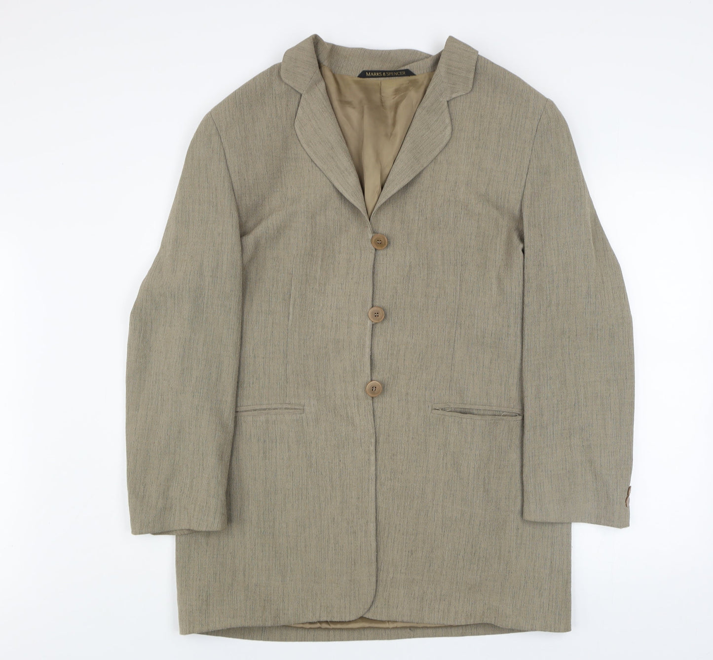 Womens UK Size 16 Marks and Spencer Brown Single-Breasted