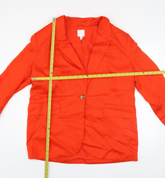 Womens UK Size 14 H&M Orange Basic Jacket