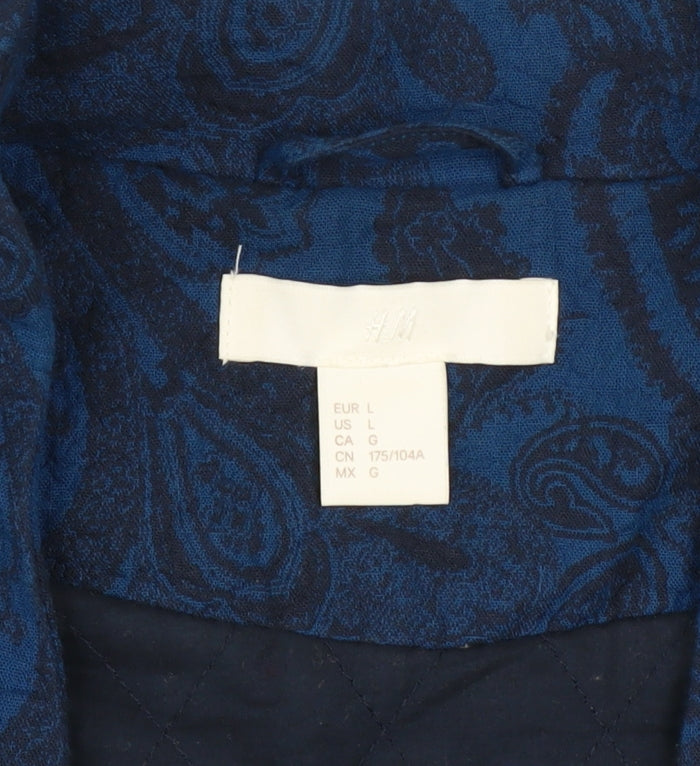 Womens UK Size L H&M Blue Kimono Coat