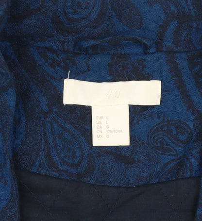 Womens UK Size L H&M Blue Kimono Coat