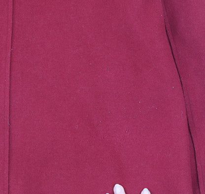 Womens UK Size 8 Cortefiel Red Overcoat