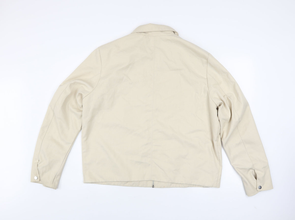 Mens UK Size L H&M Beige Basic Jacket