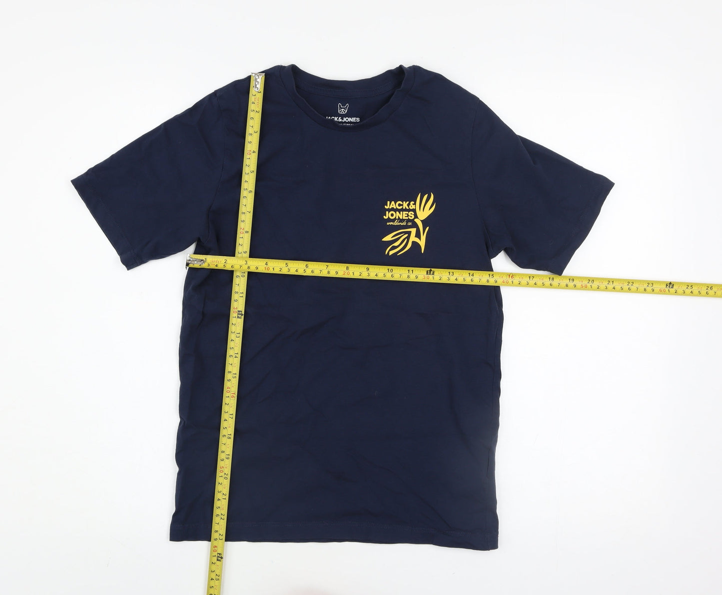 Boys UK Size 164 JACK & JONES Blue Basic T-Shirt