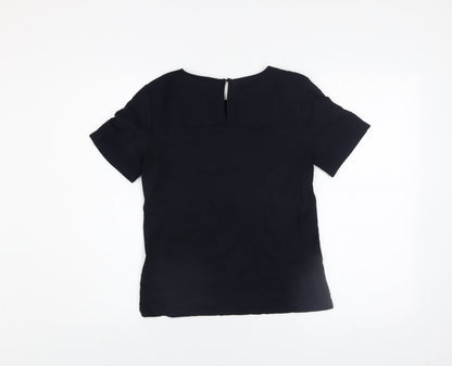 Womens UK Size XS Hobbs Blue Basic Blouse