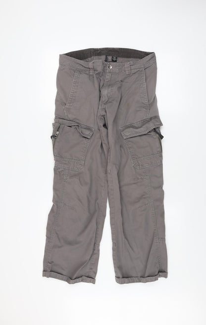 Helly Hansen Men's Grey Cargo Trousers Size 32 Regular Fit Cotton