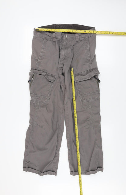 Helly Hansen Men's Grey Cargo Trousers Size 32 Regular Fit Cotton
