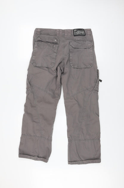 Helly Hansen Men's Grey Cargo Trousers Size 32 Regular Fit Cotton