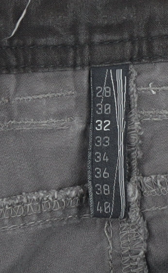 Helly Hansen Men's Grey Cargo Trousers Size 32 Regular Fit Cotton