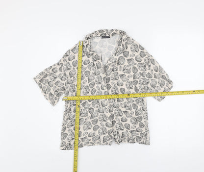 Womens UK Size 8 Beloved Beige Casual Button-Up