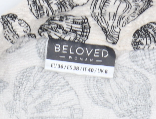 Womens UK Size 8 Beloved Beige Casual Button-Up
