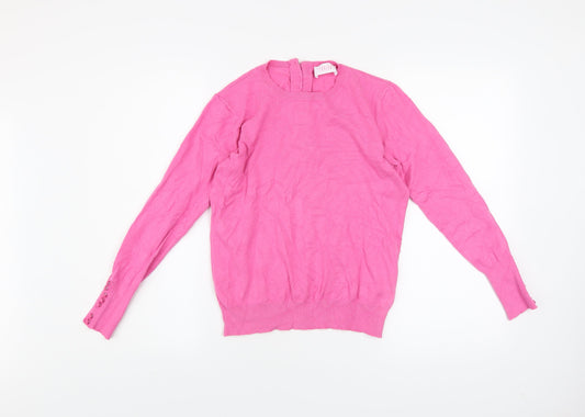 Womens UK Size 12 Savida Pink Pullover Jumper