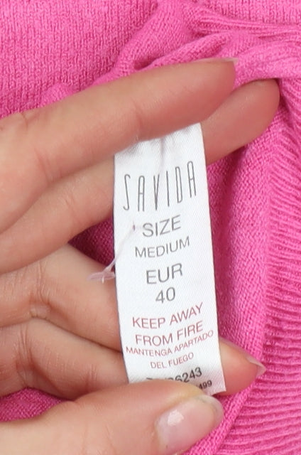 Womens UK Size 12 Savida Pink Pullover Jumper