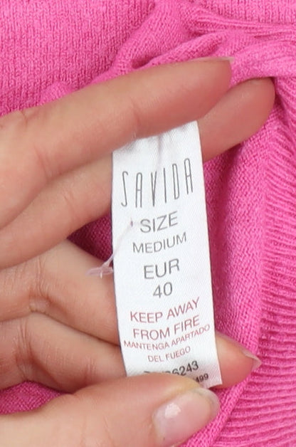 Womens UK Size 12 Savida Pink Pullover Jumper