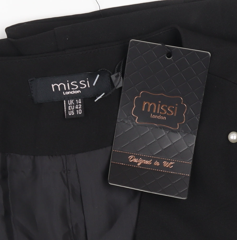 Womens UK Size 14 Missi London Black Blazer
