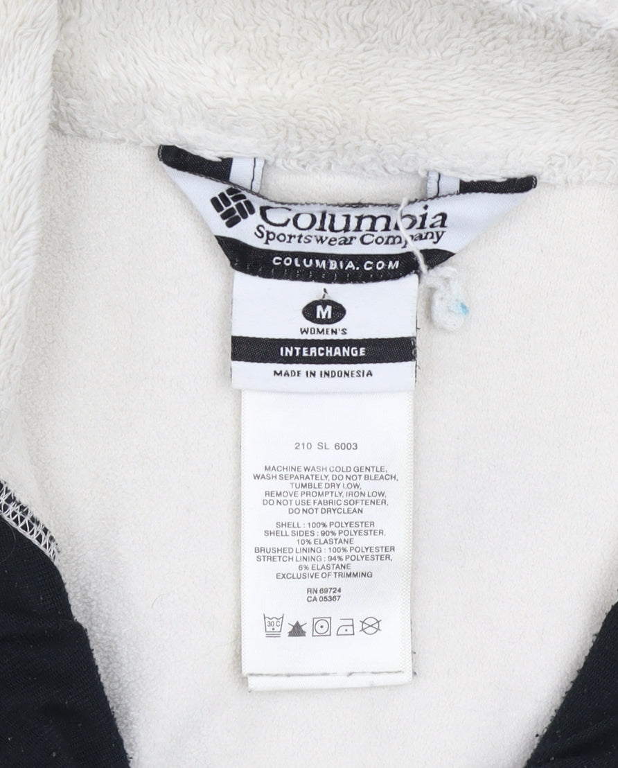 Columbia Women’s Ivory Fleece Jacket M Interchange Full Zip Outdoor