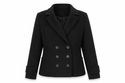 Womens UK Size 14 Dorothy Perkins Black Pea Coat