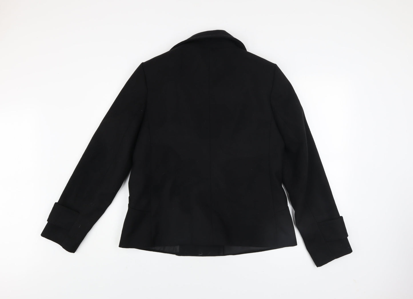 Womens UK Size 14 Dorothy Perkins Black Pea Coat