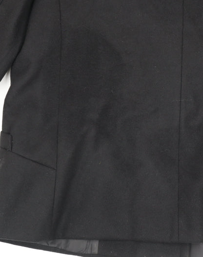 Womens UK Size 14 Dorothy Perkins Black Pea Coat