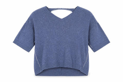 Womens UK Size 12 Crea Concept Blue Pullover Jumper