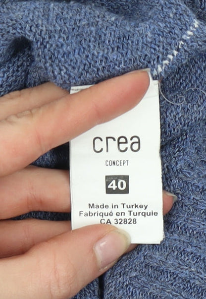 Womens UK Size 12 Crea Concept Blue Pullover Jumper
