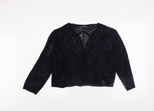 Womens UK Size L Bonmarché Black Cardigan Jumper